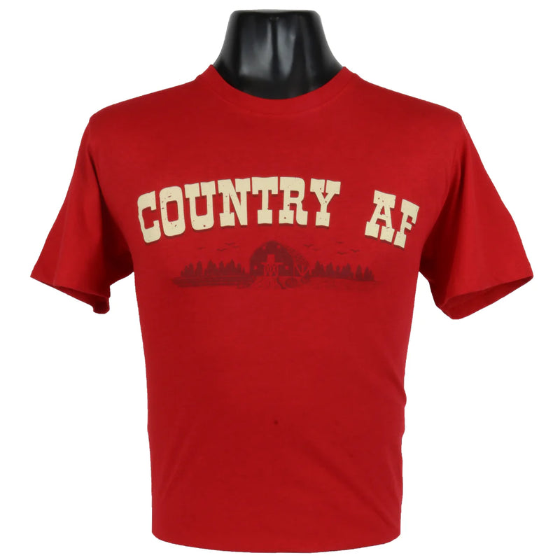 Load image into Gallery viewer, OUT60007 - Outlaw COUNTRY AF Red T Shirt
