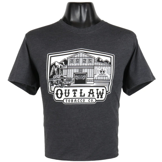 OUT60009 - OUTLAW TOBACCO CO. Charcoal Heather T Shirt
