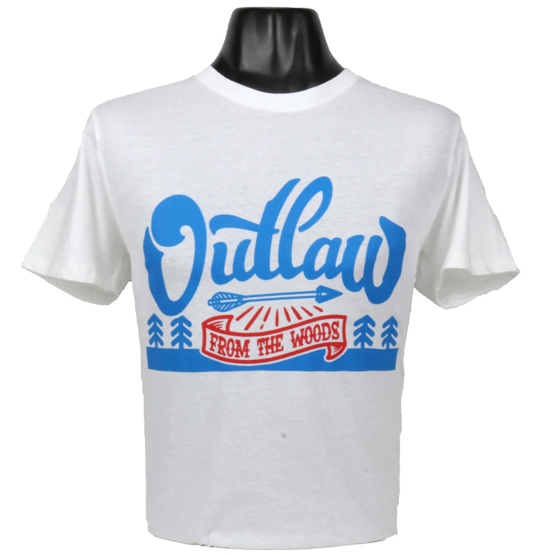 Load image into Gallery viewer, OUT60011 - Outlaw FROM THE WOODS White T Shirt
