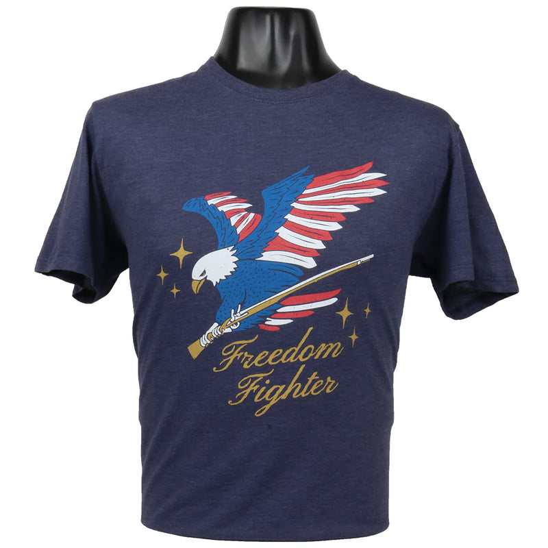 Load image into Gallery viewer, OUT60012 - Outlaw FREEDOM FIGHTER Denim Heather T Shirt
