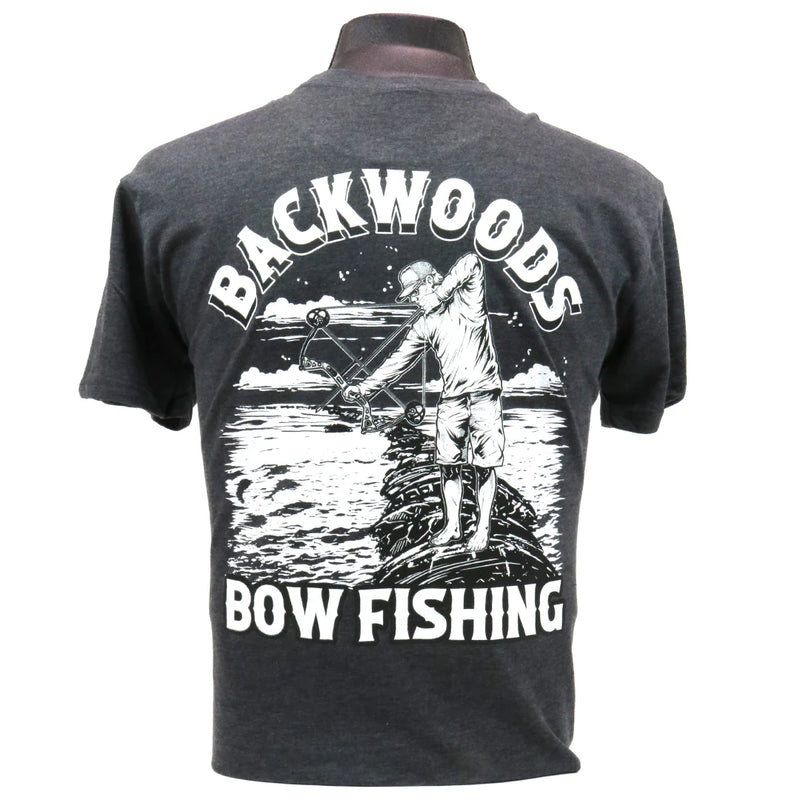 Load image into Gallery viewer, OUT60015 - OUTLAW BACKWOODS BOWFISHING Charcoal Heather T Shirt
