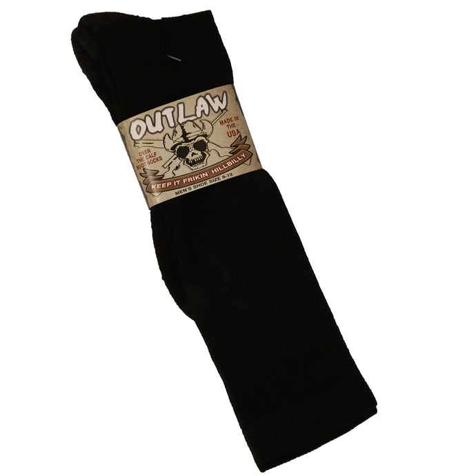 OUTBKSK - Outlaw Black OTC Sock