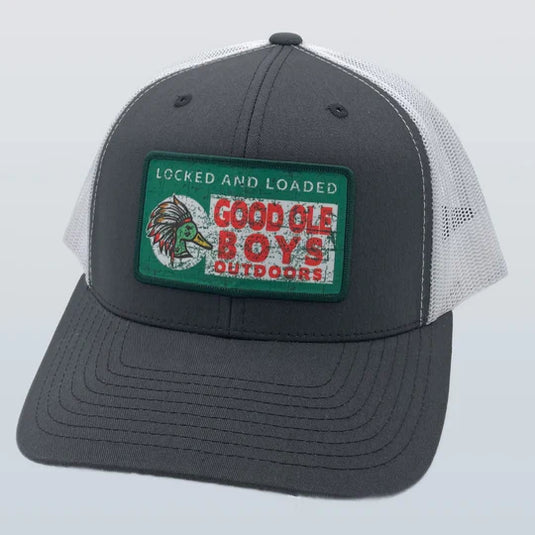 PGOB025A - Good Ole Boys Locked & Loaded Patch Charcoal/White Hat