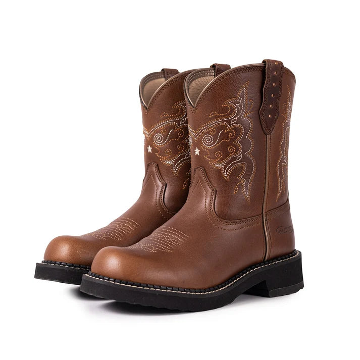 Load image into Gallery viewer, PLT303604 - Palitutu Women's Embroidered Full-Grain Leather Western Boots - Round Toe
