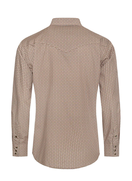 PS100L-1082 - Rodeo Clothing Men's Western Pearl Snap Print Shirt