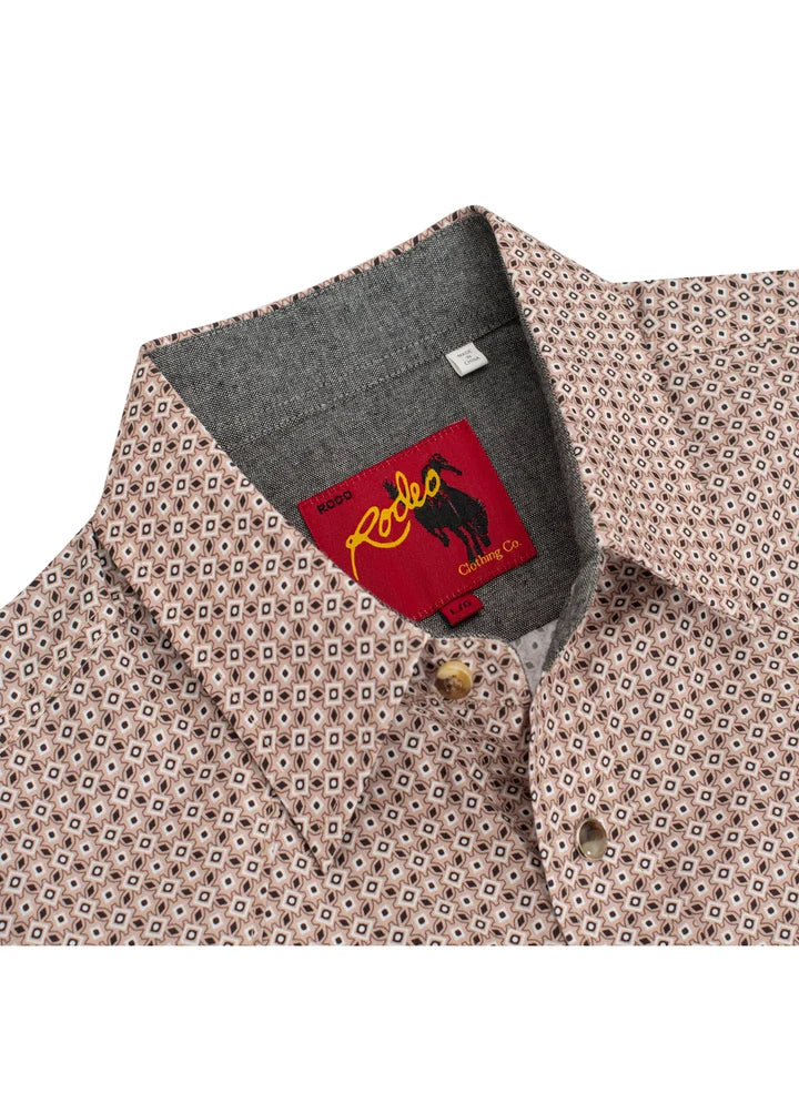 Load image into Gallery viewer, PS100L-1082 - Rodeo Clothing Men's Western Pearl Snap Print Shirt
