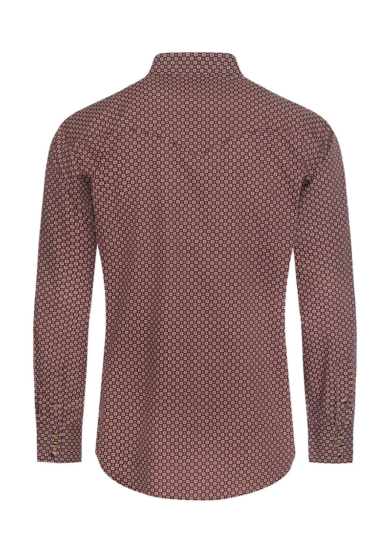 Load image into Gallery viewer, PS100L-1083 - Rodeo Clothing Men's Western Long Sleeve Pearl Snap Print Shirt
