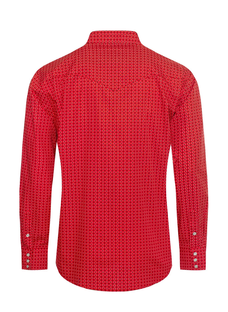 Load image into Gallery viewer, PS100L-1086 - Rodeo Clothing Men's Western Long Sleeve Pearl Snap Print Shirt
