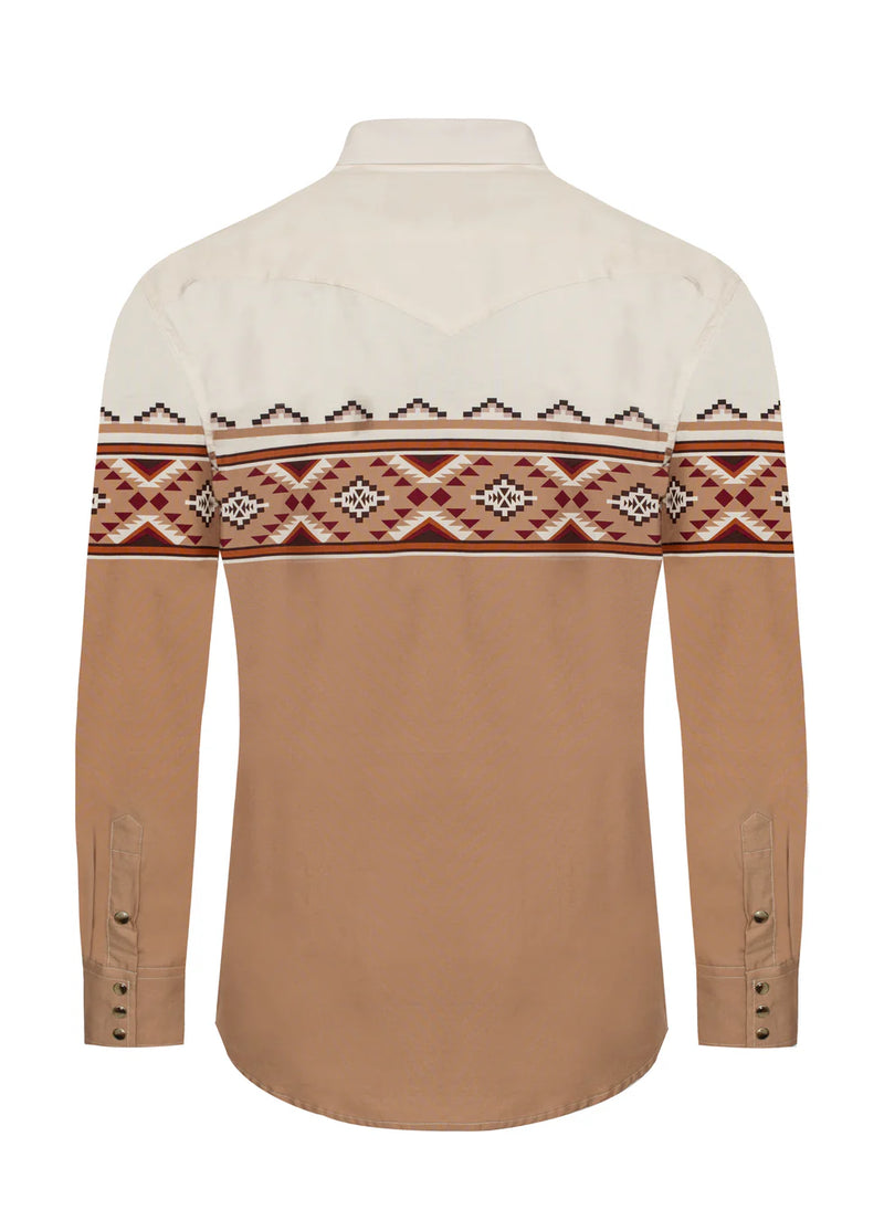 Load image into Gallery viewer, PS100L-1089 - Rodeo Clothing Men's Western Pearl Snap Print Shirt
