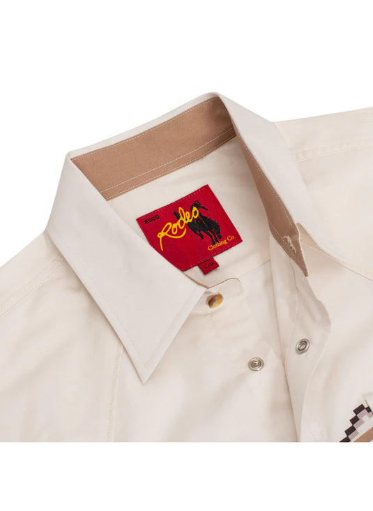 PS100L-1089 - Rodeo Clothing Men's Western Pearl Snap Print Shirt