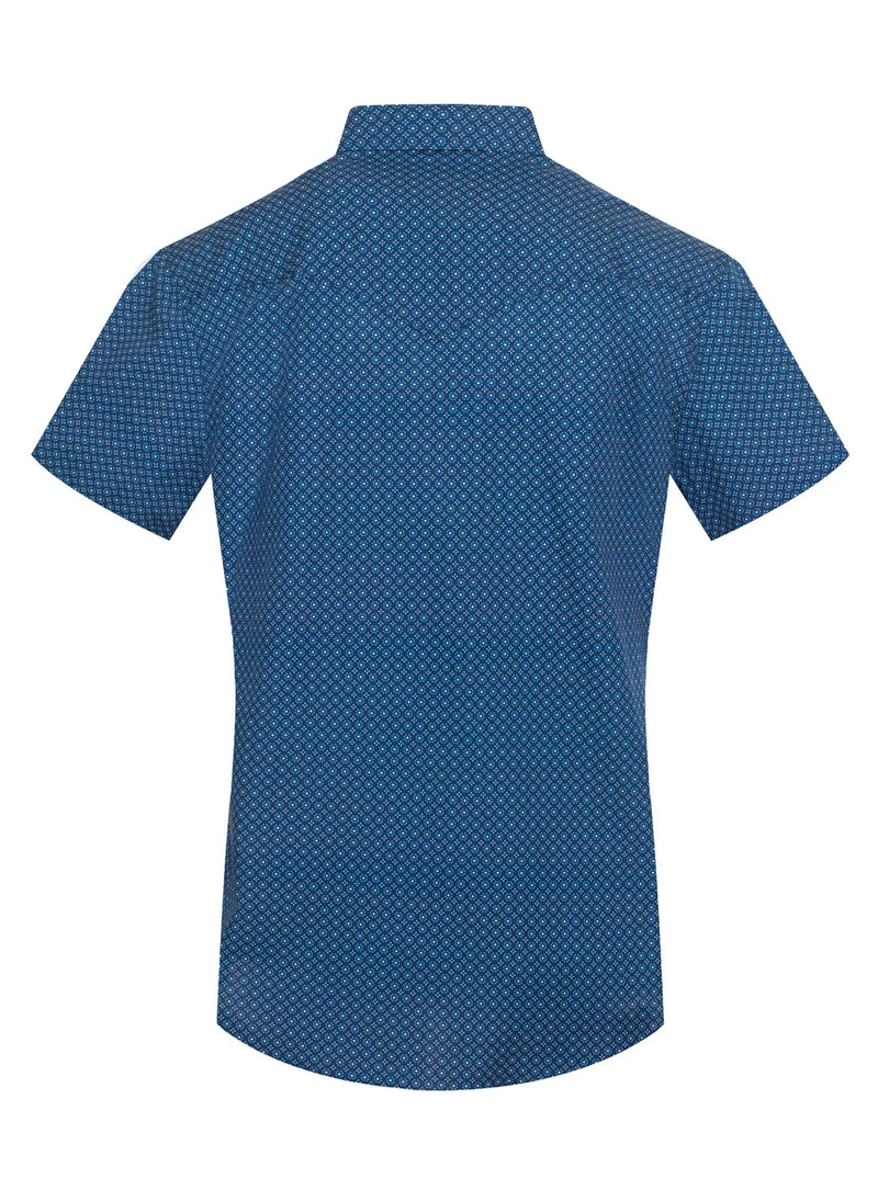Load image into Gallery viewer, PS100S-1093 - Rodeo Clothing Men's Short Sleeve Pearl Snap Print Shirt
