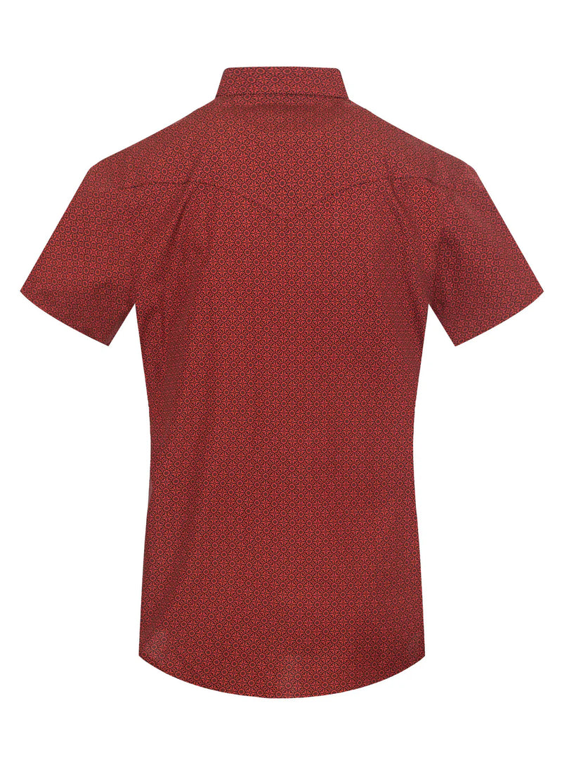 Load image into Gallery viewer, PS100S-1096 - Rodeo Clothing Men's Short Sleeve Pearl Snap Print Shirt
