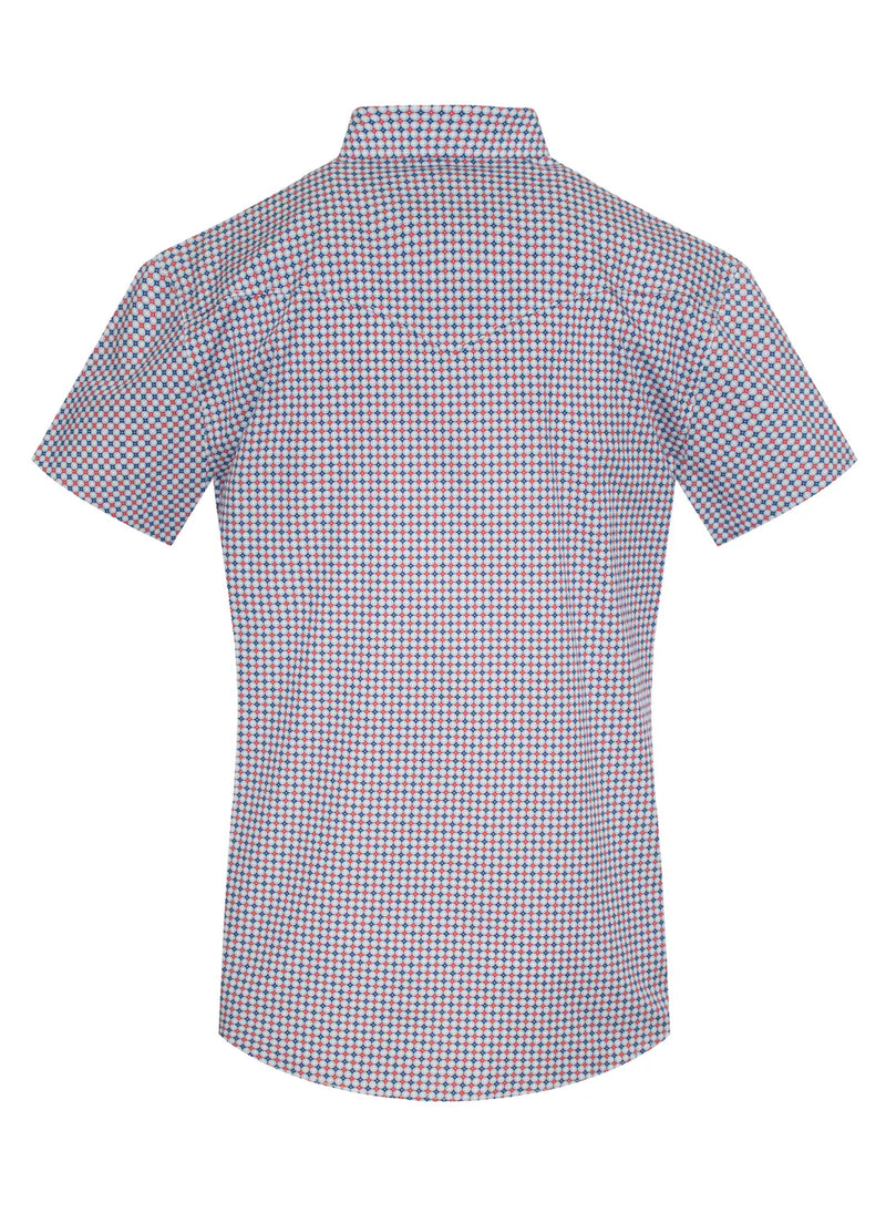 Load image into Gallery viewer, PS100S-1102 - Rodeo Clothing Men's Short Sleeve Pearl Snap Print Shirt
