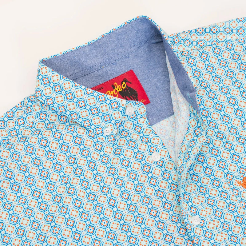 Load image into Gallery viewer, PS300L-3005 - Rodeo Clothing Men's Western Long Sleeve 100% Cotton Poplin Print Shirt
