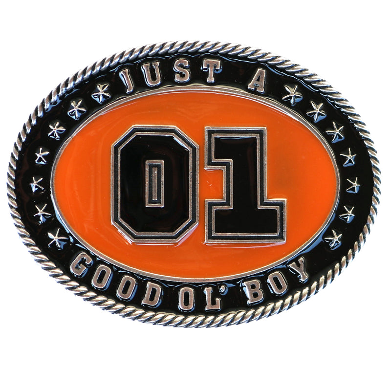 Load image into Gallery viewer, RLB002 - RockinLeather &quot;Just A Good Ol&#39; Boy&quot; Belt Buckle
