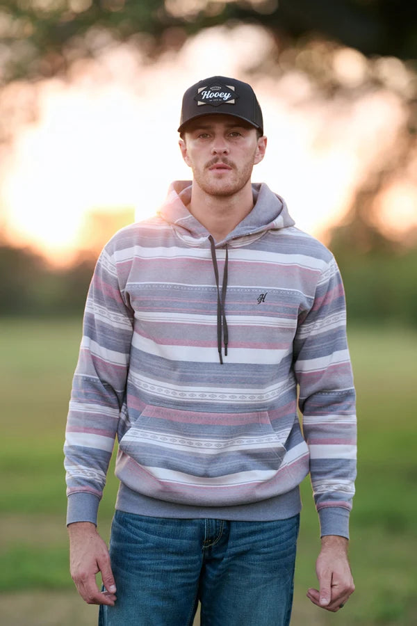 Load image into Gallery viewer, HH2614CRPR - Hooey Men's "Legendary Hoody" Cream/Brown &amp; Red Stripes
