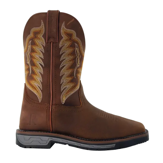 RW 1804 ST - R. Watson Men’s 11 " Cowhide Wide Square Steel Toe Work Boot