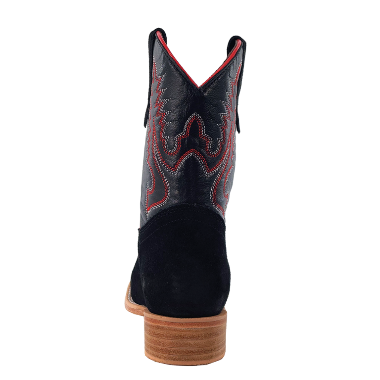 Load image into Gallery viewer, RWK100 - R. Watson Kid&#39;s Black Roughout Wide Square Boots
