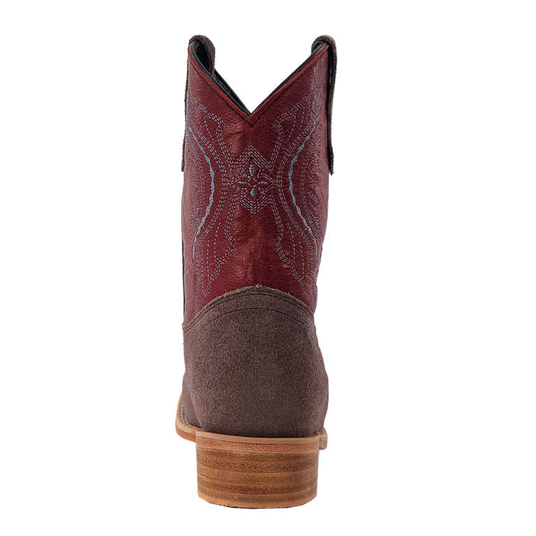 Load image into Gallery viewer, RWK104 - R. Watson Kid&#39;s Charcoal Roughout Wide Square Boots
