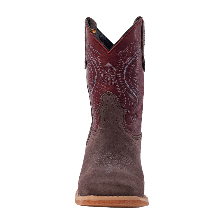 Load image into Gallery viewer, RWK104 - R. Watson Kid&#39;s Charcoal Roughout Wide Square Boots
