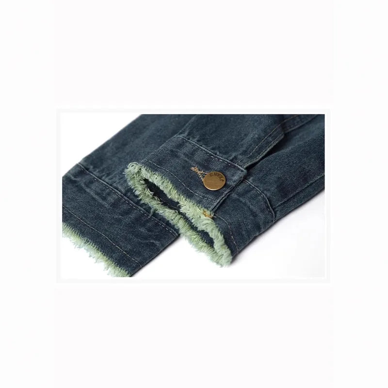 Load image into Gallery viewer, NIHTS59 - Ladies Retro Blue Short Cotton Style Jacket

