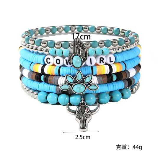 NIHBC3 - Turquoise Beaded Cowgirl Bracelet