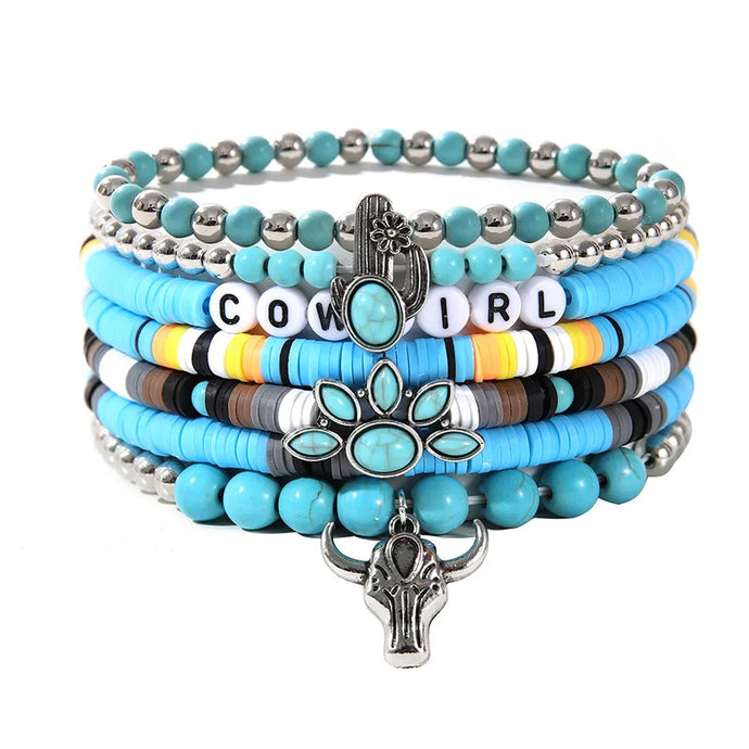 NIHBC3 - Turquoise Beaded Cowgirl Bracelet