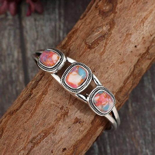 NIHBC50 - Color Burst Stone Bangle Bracelet