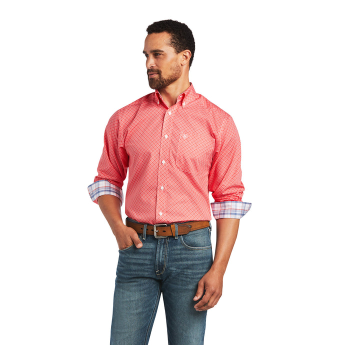 10040542 - Ariat Men's Wrinkle Free Nathan Fitted Shirt