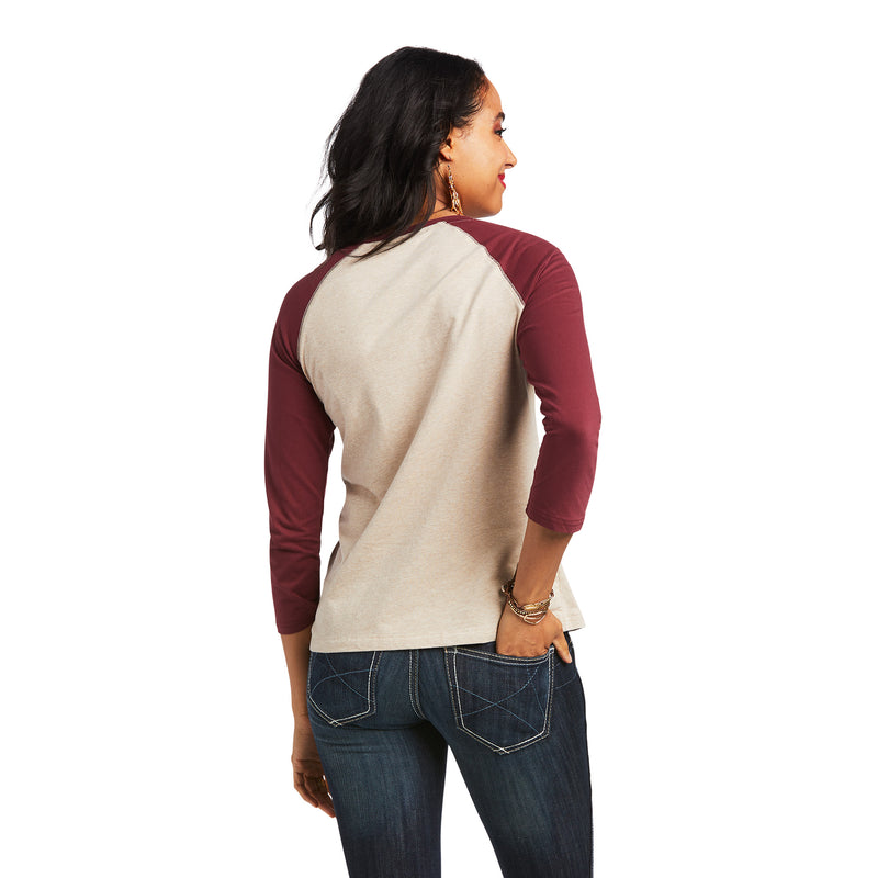 Load image into Gallery viewer, 10039778 - Ariat Women&#39;s REAL Long Live Baseball Tee
