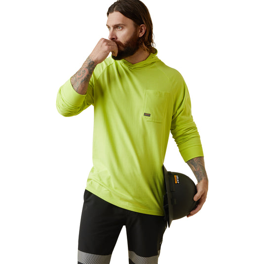 10043824 - Ariat Men's Rebar Cotton Strong Hooded T-Shirt