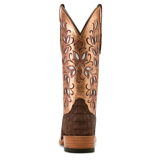 10061121 - Ariat Women's Futurity Silk Sueded Caiman Western Boot