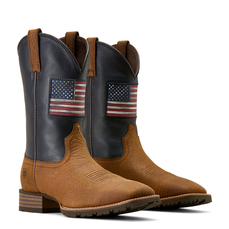 Load image into Gallery viewer, 10074205 - Ariat Men's Hybrid Rancher Patriot Wide Square Toe Cowboy Boot

