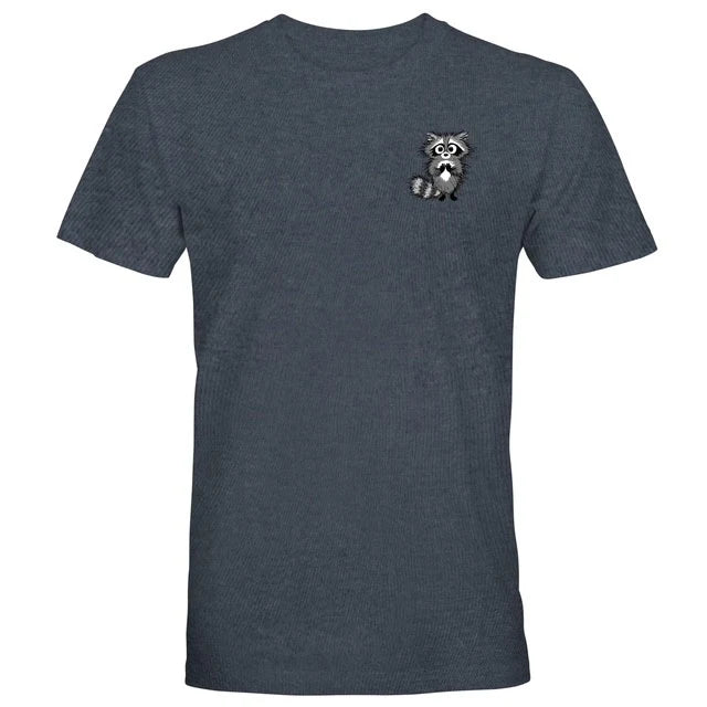 Load image into Gallery viewer, S398 - I'm Fine Raccoon - Dark Heather Gray
