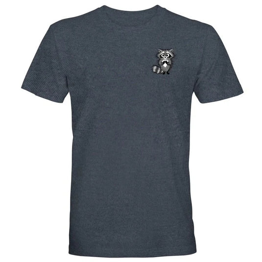 S398 - I'm Fine Raccoon - Dark Heather Gray