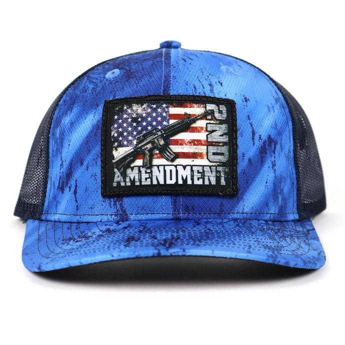 SA105 - Southern Addiction Realtree Fishing Light Blue/Navy 2nd Amendment Cap