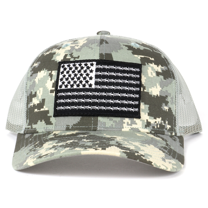 SA135 - Southern Addiction Military Digital Camo Barbed Wire Flag Cap