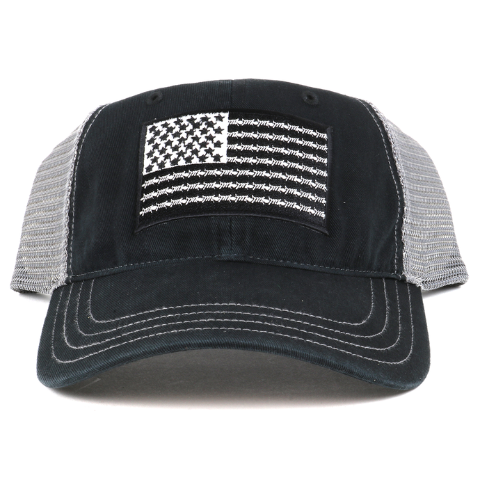 SA138 - Southern Addiction Black/Charcoal Barbed Wire Flag Cap