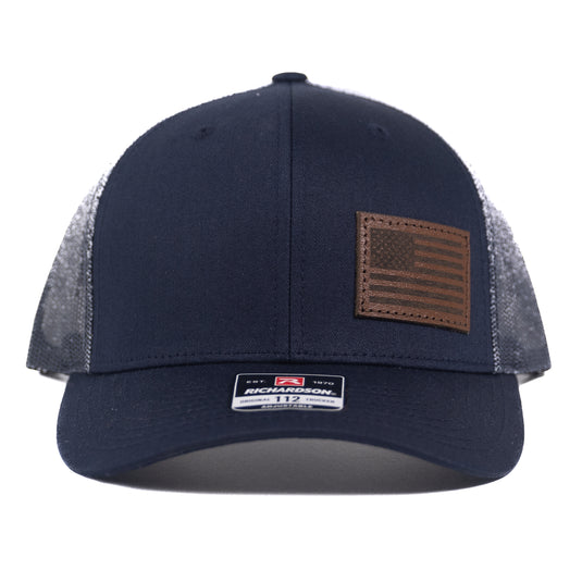 SA147 - Southern Addiction Dark American Flag Navy/Navy to White Cap