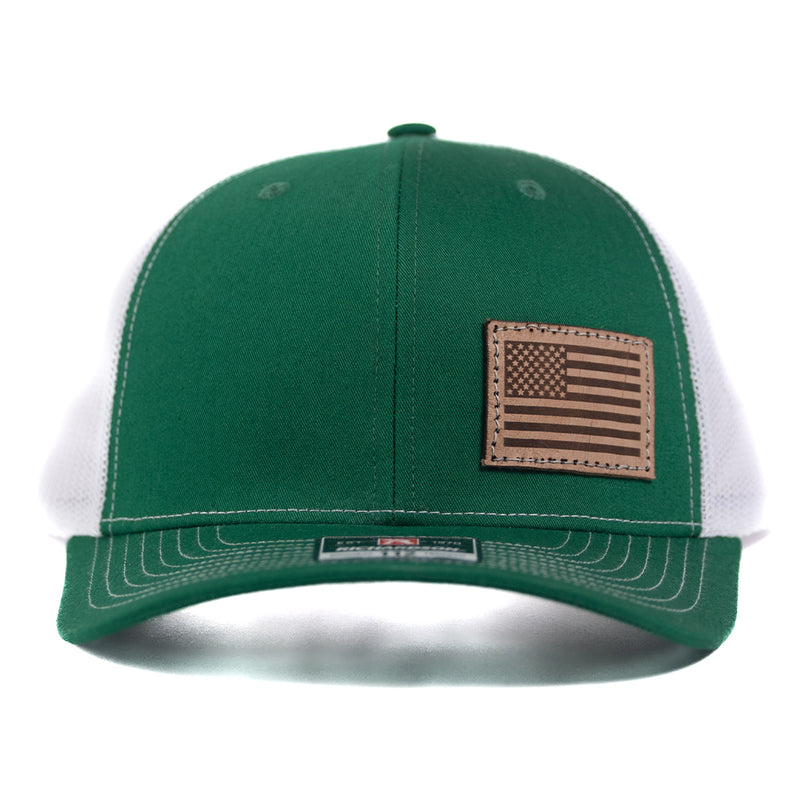 Load image into Gallery viewer, SA150 - Southern Addiction Light American Flag Kelly/White Cap
