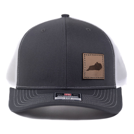 SA163 - Southern Addiction Kentucky Leather Patch Charcoal/White Cap