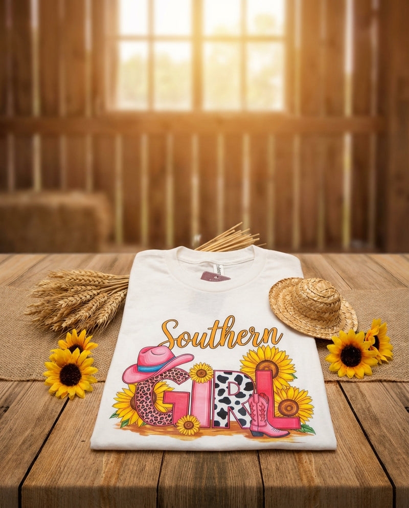 Load image into Gallery viewer, SBT 3 - Southern Girl Sunflowers T Shirt
