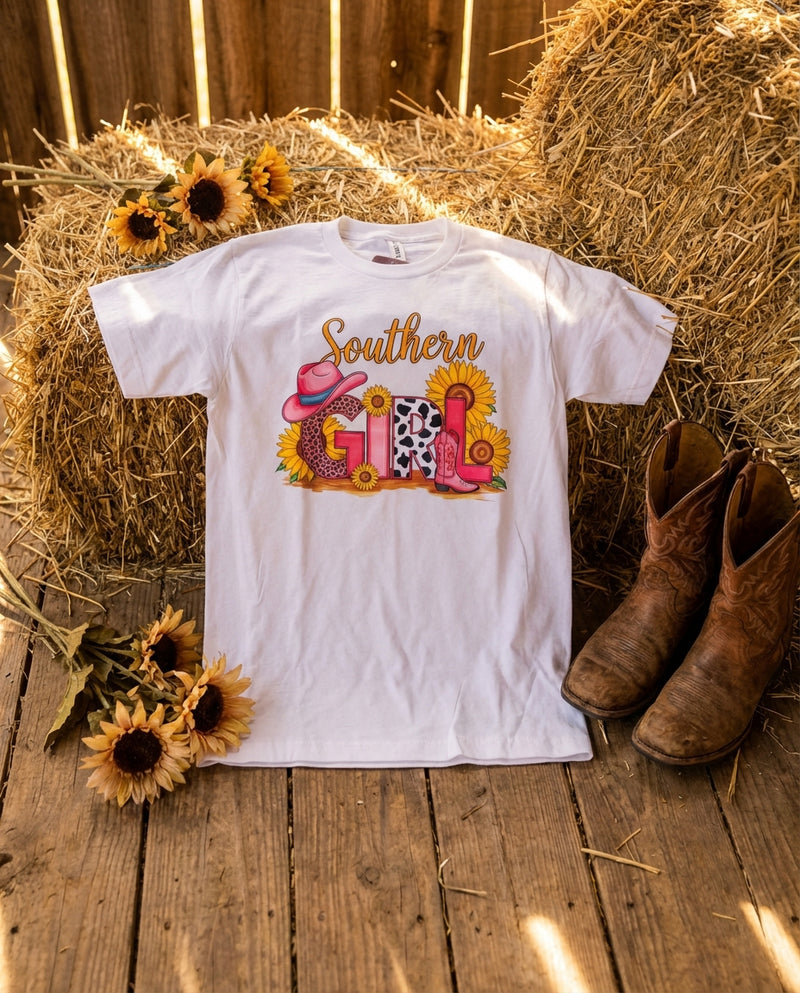 Load image into Gallery viewer, SBT 3 - Southern Girl Sunflowers T Shirt
