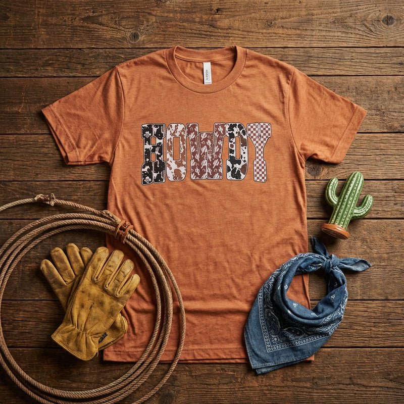 Load image into Gallery viewer, SBT 4 - HOWDY Cow/Cactus T Shirt

