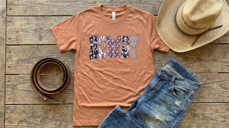 Load image into Gallery viewer, SBT 4 - HOWDY Cow/Cactus T Shirt
