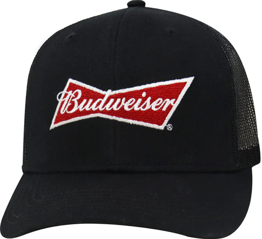 SBWBLKM - Authentic Budweiser Black Mesh Cap