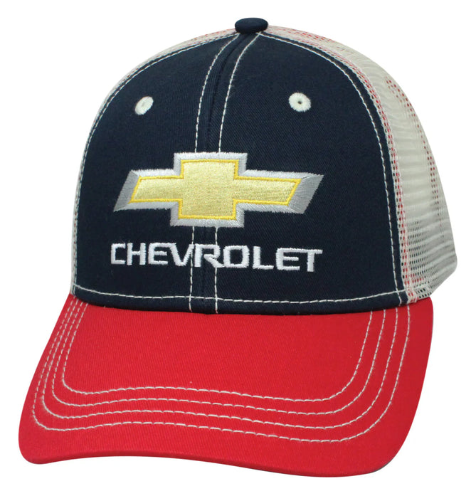 SCHVBRT - Chevrolet Blue / Red / Tan Mesh Cap