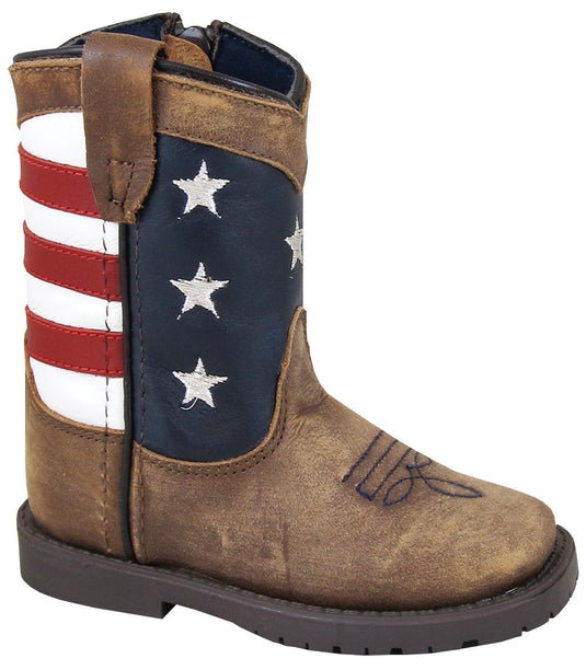 3800T  - Smoky Mountain Toddler Stars and Stripes Western Boot