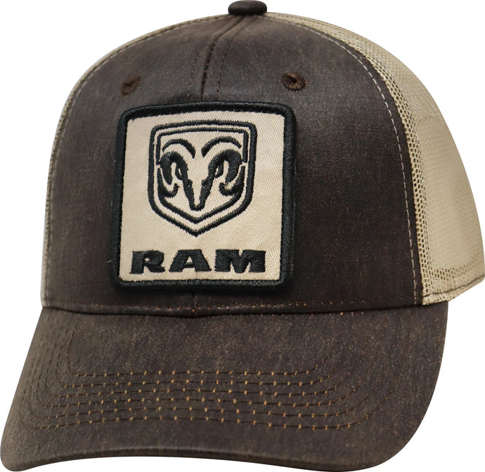 SRMPBTN - Ram Patch Brown w/Tan Mesh Cap