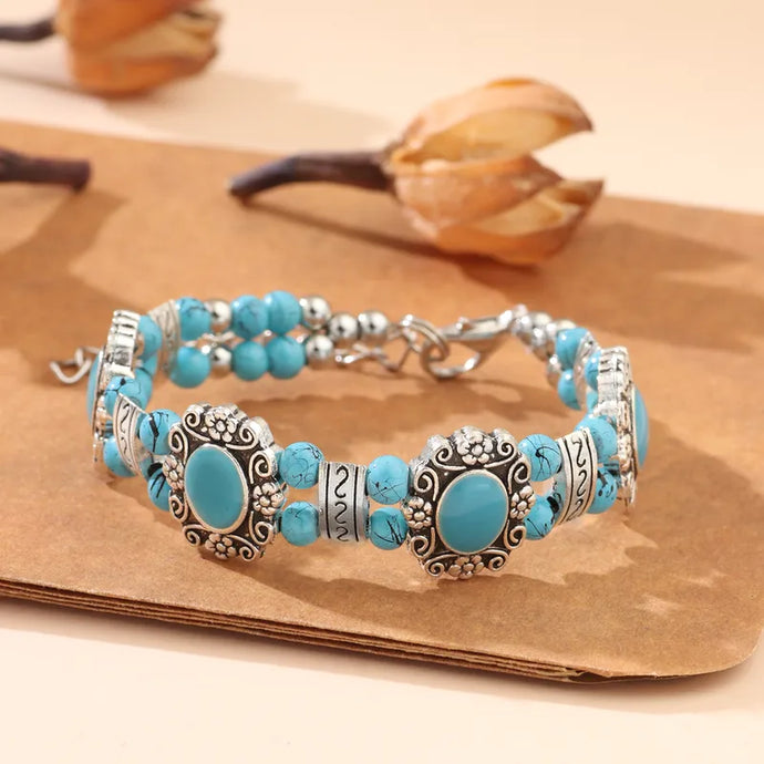 NIHBC4 - Turquoise Beaded Bracelet